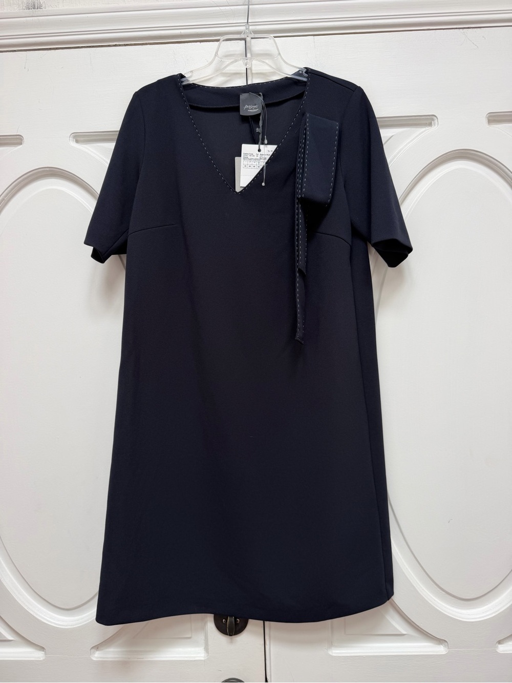 Persona by Marina Rinaldi Black Jersey Dress with Tag Detail - Picture 1 of 5